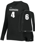 High 5 TruHit L/S Custom Volleyball Uniform, color: Black
