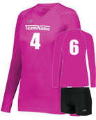 High 5 TruHit L/S Custom Volleyball Uniform, color: Power Pink