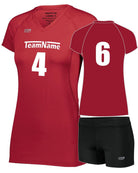 High 5 TruHit Custom Volleyball Uniform, color: Scarlet