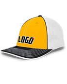 Pacific Trucker FlexFit MeshBack Custom Cap, color: Gold/White/Black