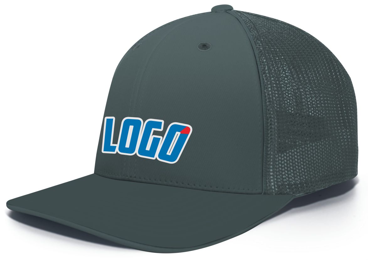 404MWL Unisex Trucker FlexFit MeshBack Custom Cap, color: Graphite