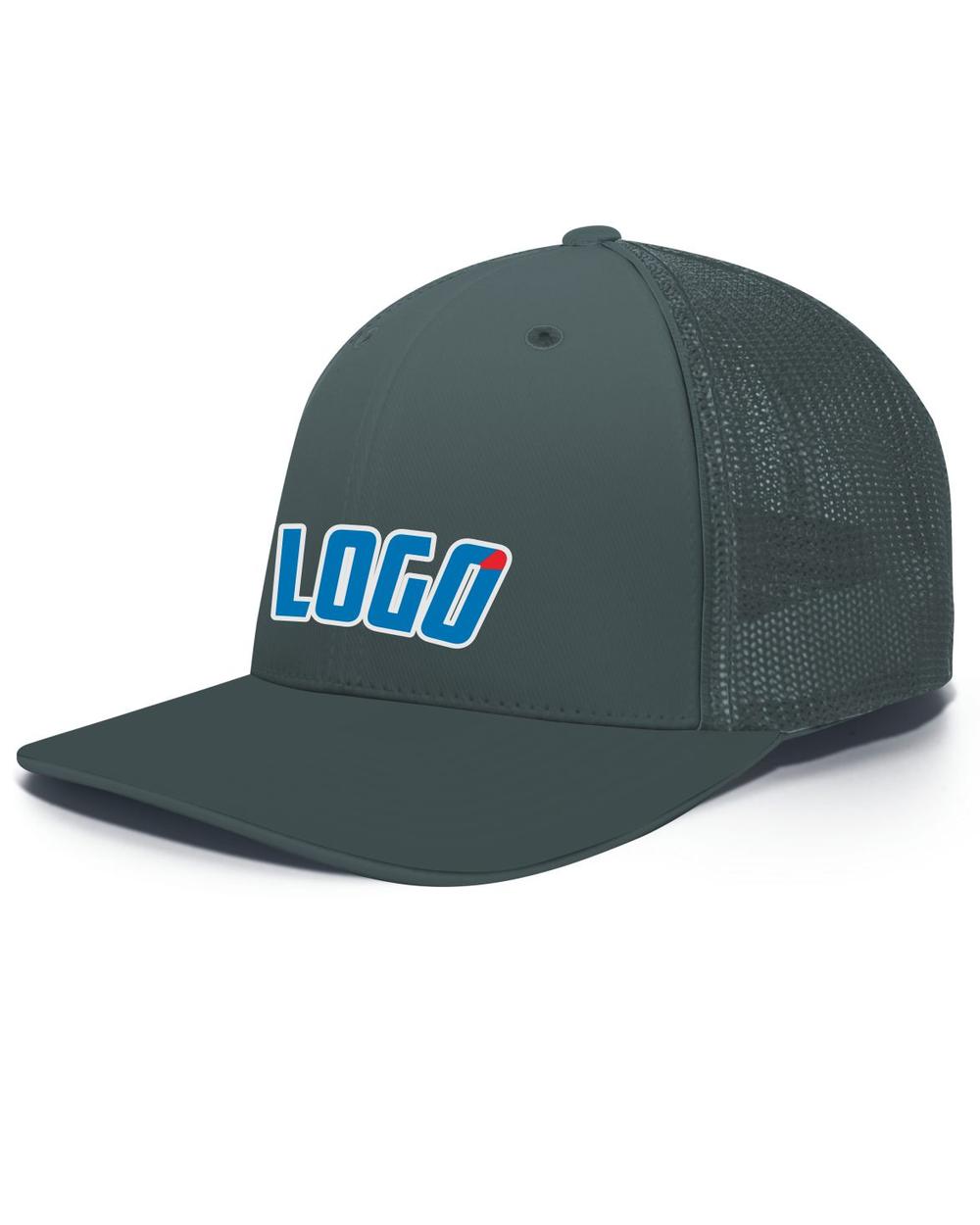 Pacific Trucker FlexFit MeshBack Custom Cap, color: Graphite