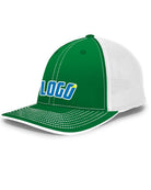 Pacific Trucker FlexFit MeshBack Custom Cap, color: Kelly/White