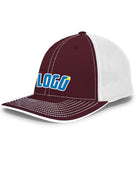 Pacific Trucker FlexFit MeshBack Custom Cap, color: Maroon/White