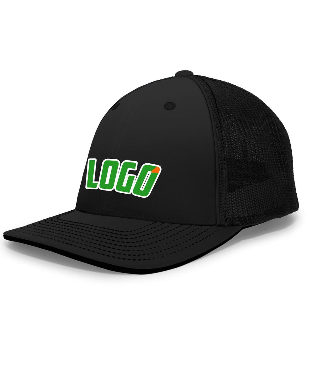 Pacific Trucker FlexFit MeshBack Custom Cap, color: Black