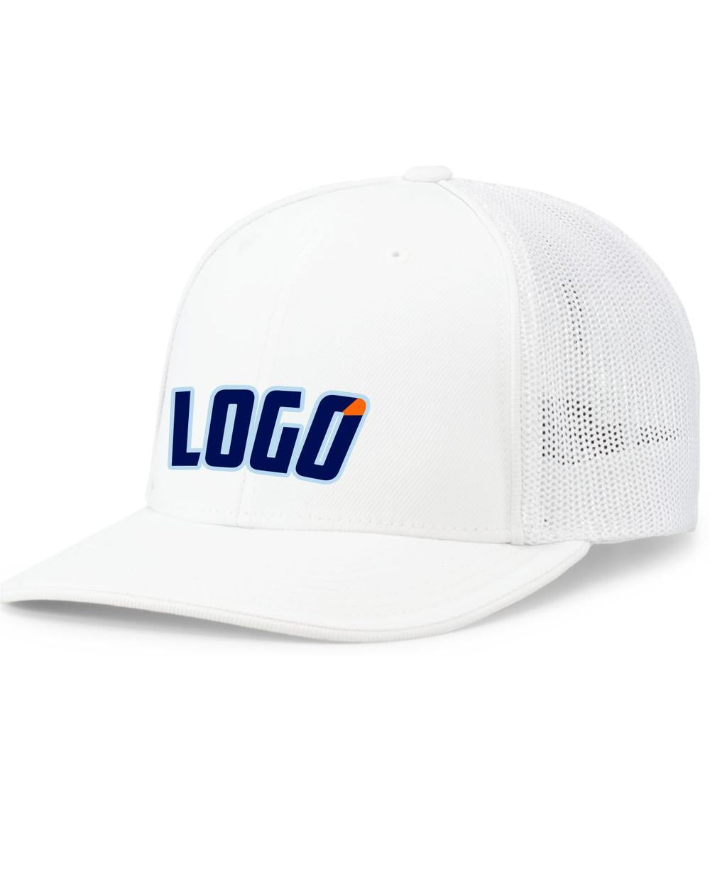 Pacific Trucker FlexFit MeshBack Custom Cap, color: White