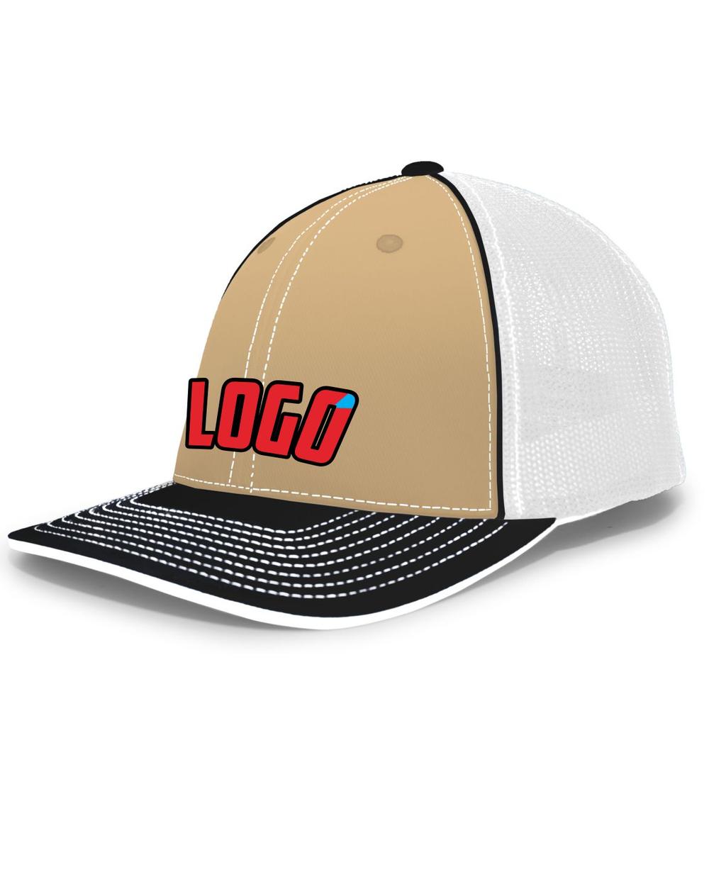 Pacific Trucker FlexFit MeshBack Custom Cap, color: Vegas/White/Black