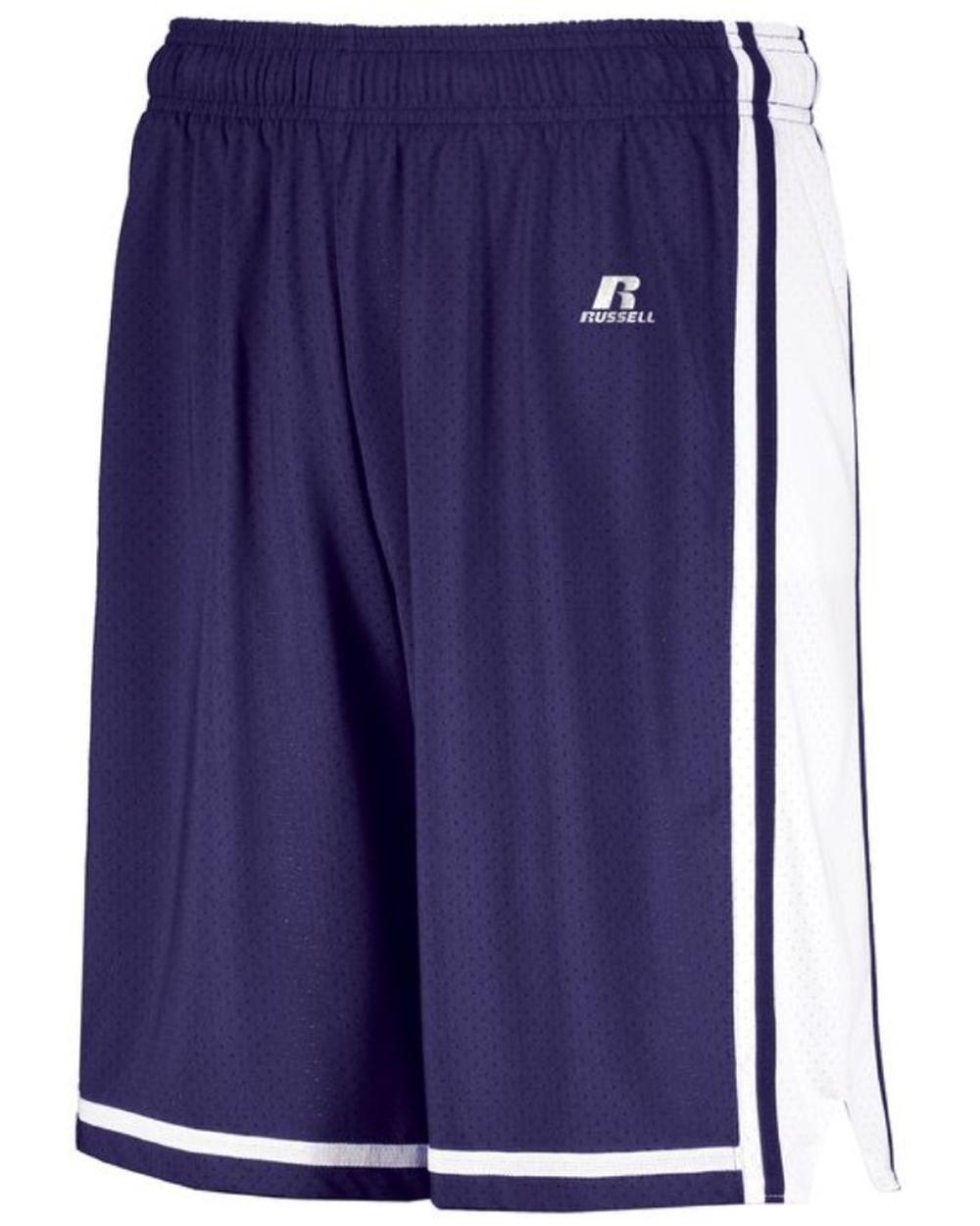 Russell Youth Legacy Basketball Short, color: Purple/White