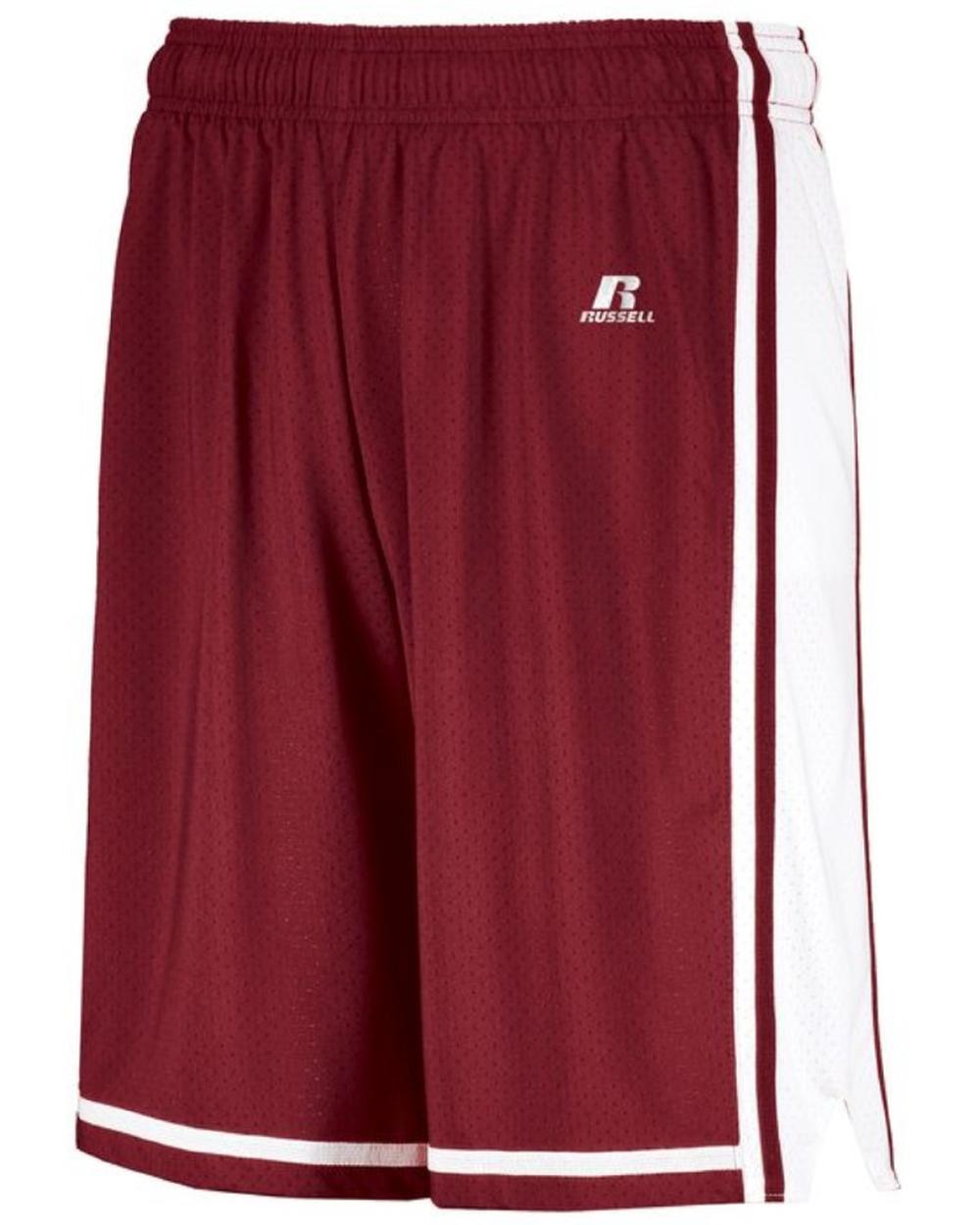 Russell Youth Legacy Basketball Short, color: Cardinal/White