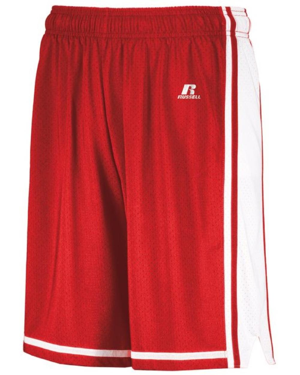 Russell Men's Legacy Basketball Short, color: True Red/White