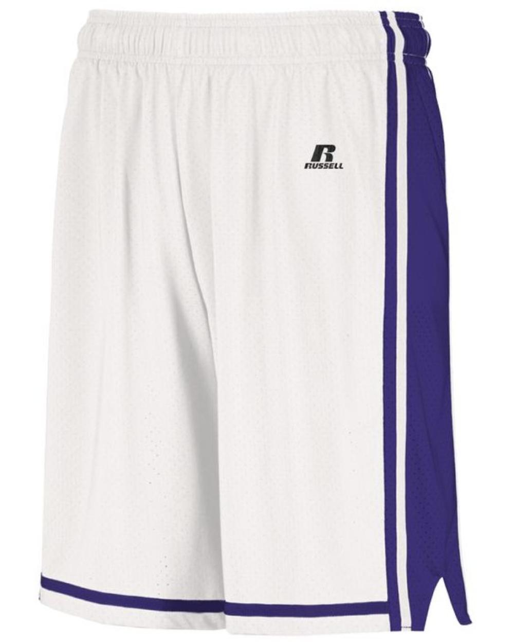 Russell Women's Legacy Basketball Short, color: White/Purple