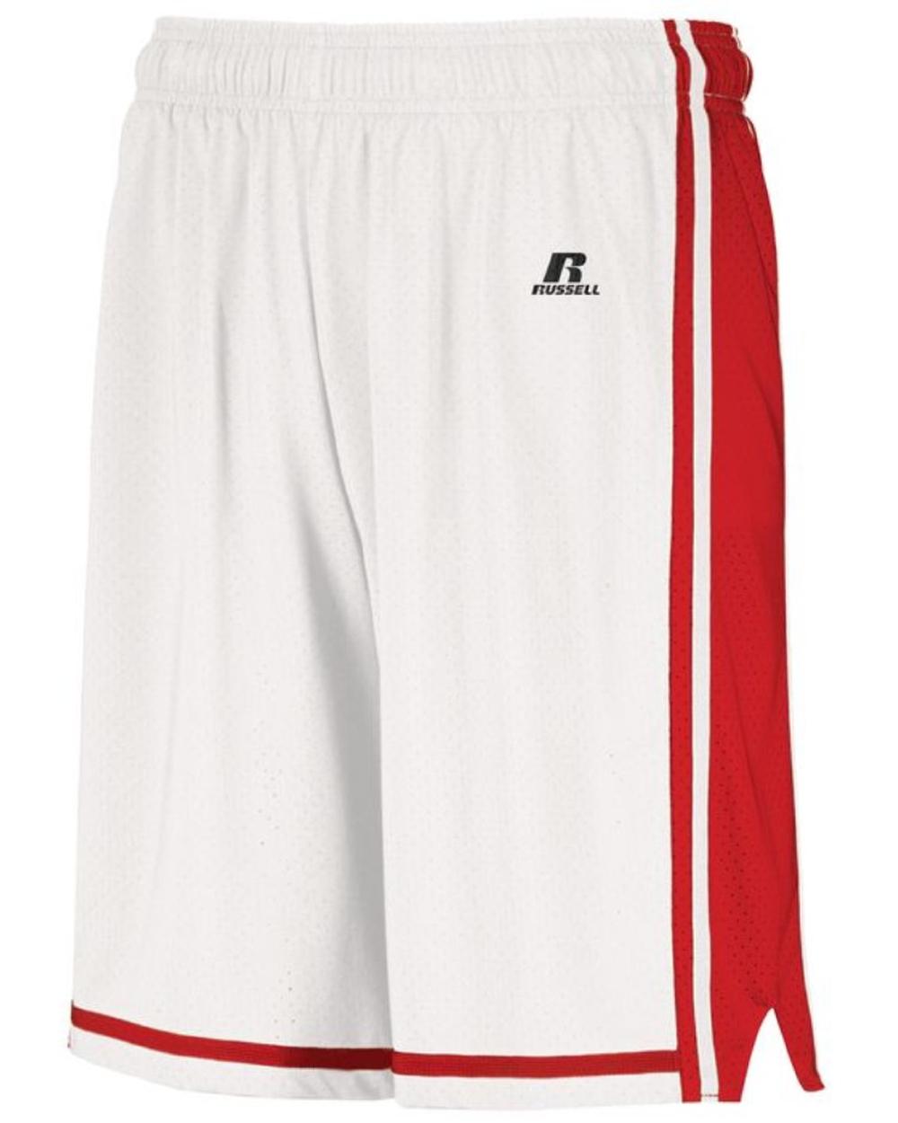 Russell Women's Legacy Basketball Short, color: White/True Red