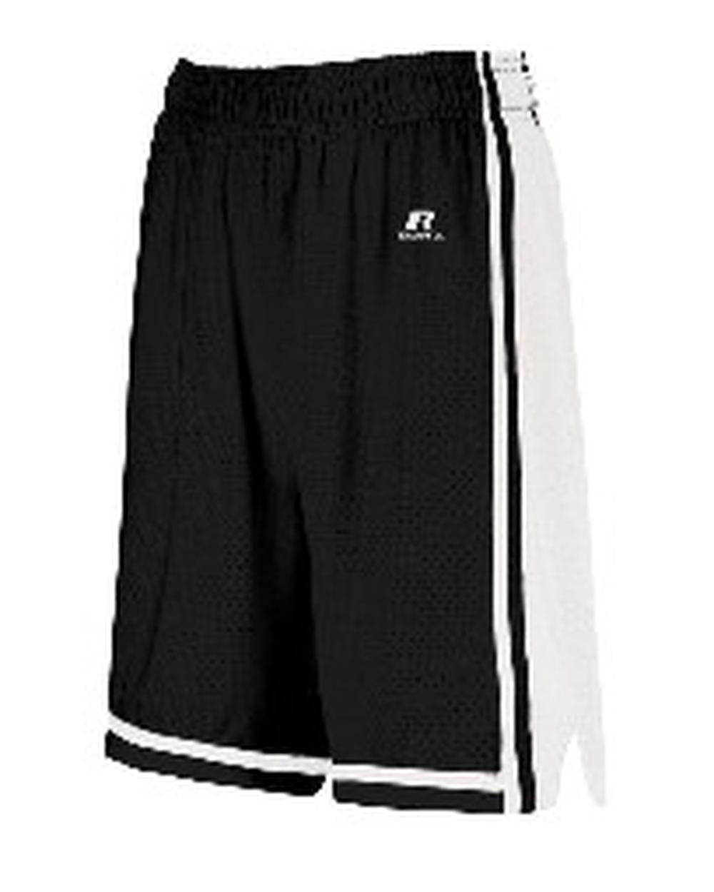 Russell Women's Legacy Basketball Short, color: Black/White