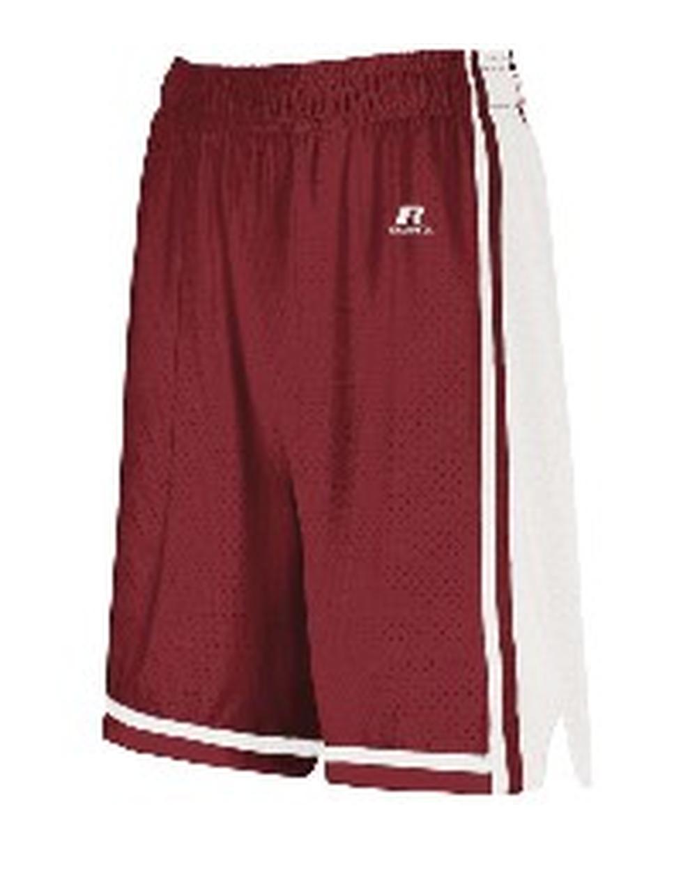 Russell Women's Legacy Basketball Short, color: Cardinal/White