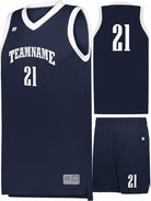 Russell Elite Powered By Coolcore Custom Basketball Uniform, color: Navy/White
