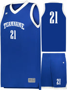 Russell Elite Powered By Coolcore Custom Basketball Uniform, color: Royal/White