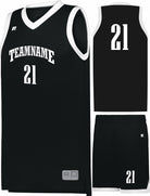 Russell Elite Powered By Coolcore Custom Basketball Uniform, color: Black/White
