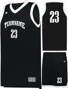 Russell Elite Powered By Coolcore Custom Basketball Uniform, color: Black/White