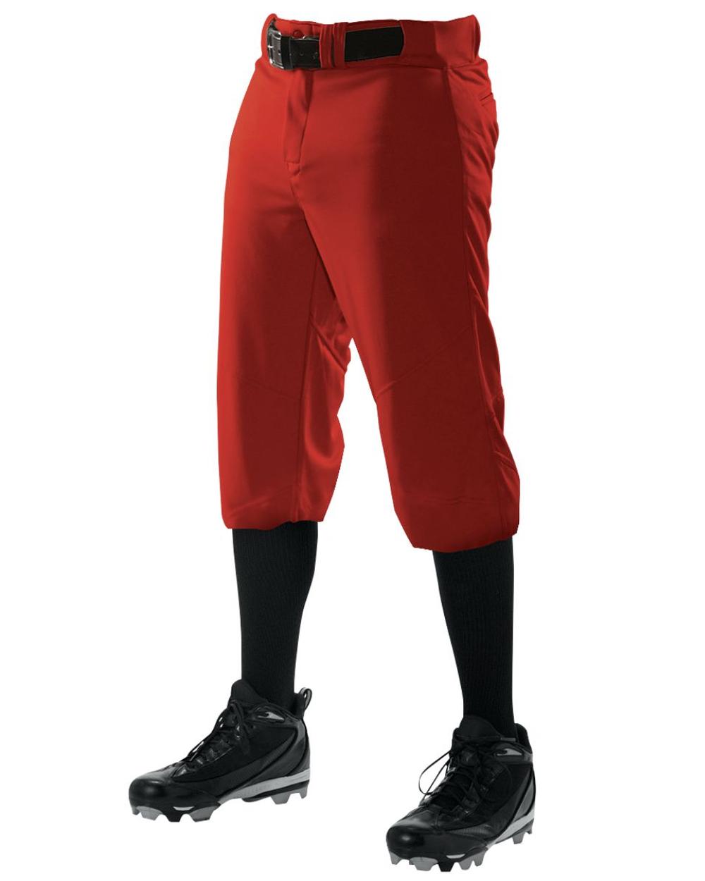 Alleson Youth Crush Knicker Baseball Pant, color: Red