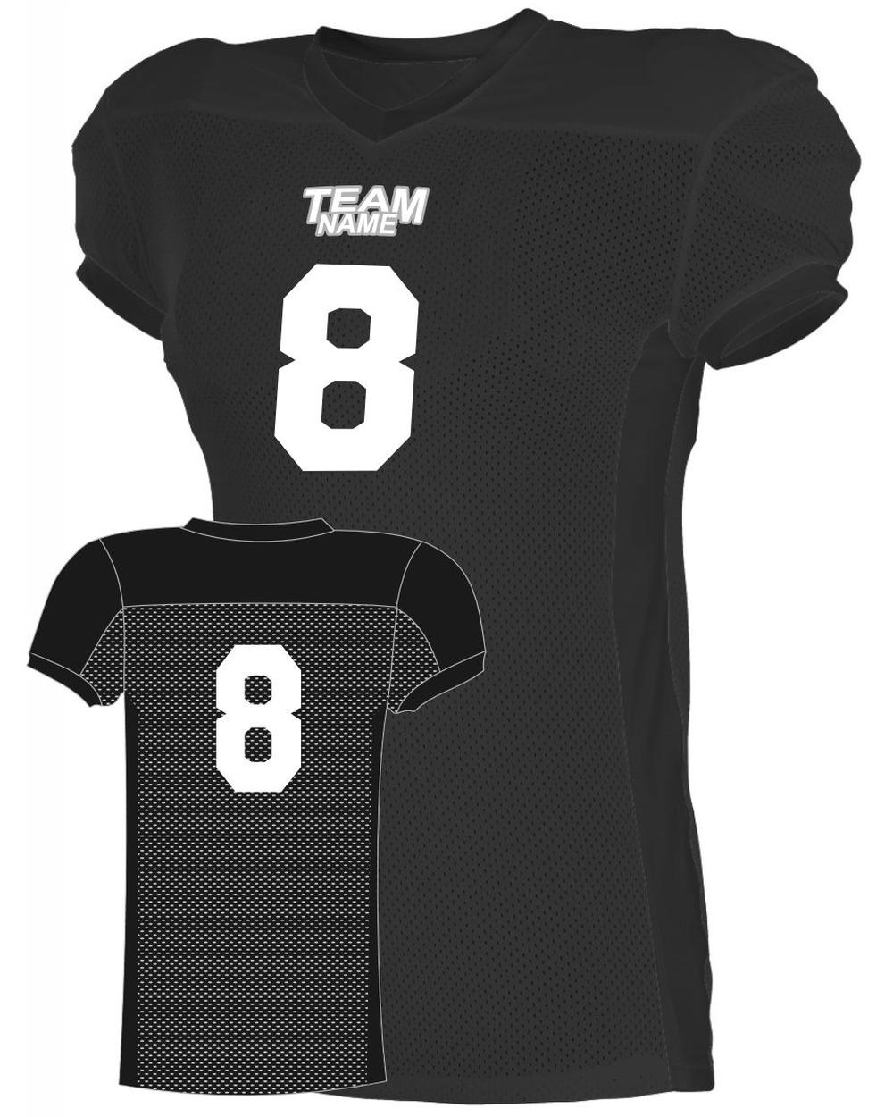 Alleson Men's Elusive Custom Football Jersey, color: Black