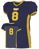 Alleson Elusive Custom Football Jersey, color: Navy/Gold