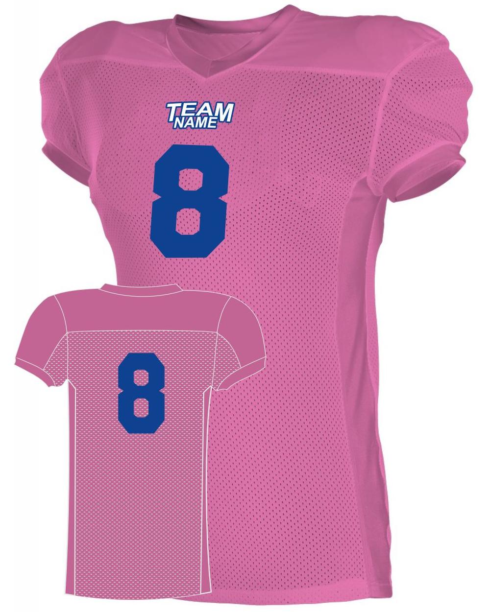 Alleson Men's Elusive Custom Football Jersey, color: Pink