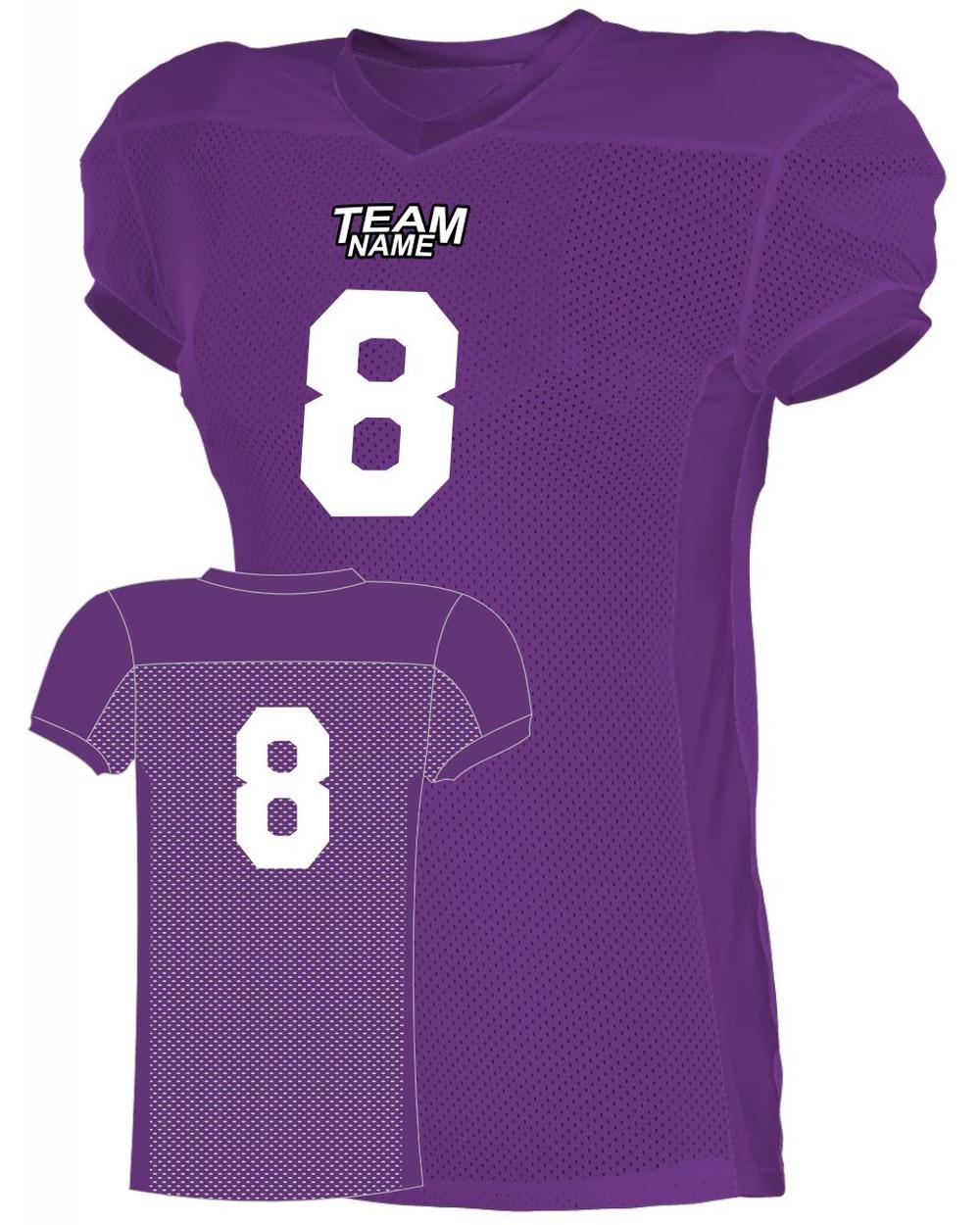 Alleson Men's Elusive Custom Football Jersey, color: Purple