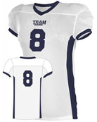 Alleson Elusive Custom Football Jersey, color: White/Navy