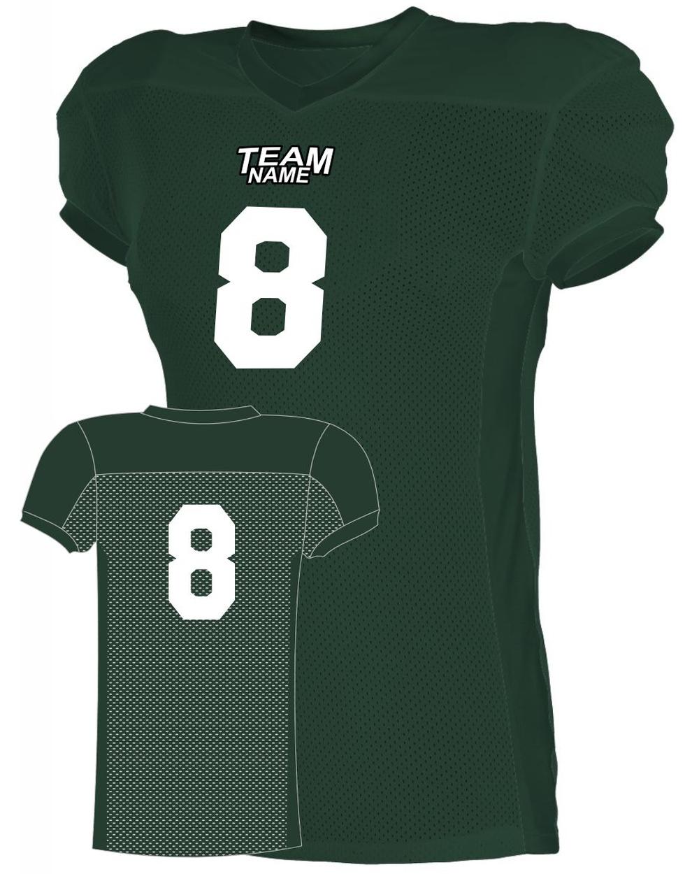 Alleson Youth Elusive Custom Football Jersey, color: Forest