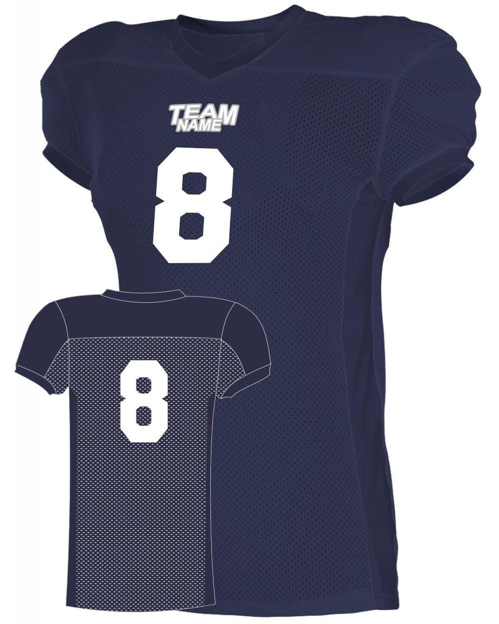 Alleson Elusive Custom Football Jersey, color: Navy