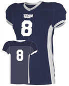 Alleson Elusive Custom Football Jersey, color: Navy/White