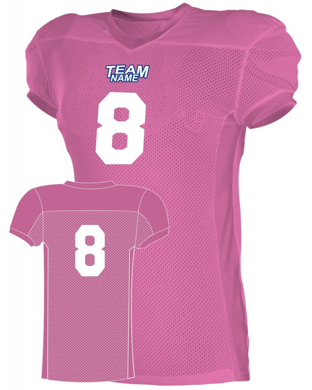 Alleson Youth Elusive Custom Football Jersey, color: Pink