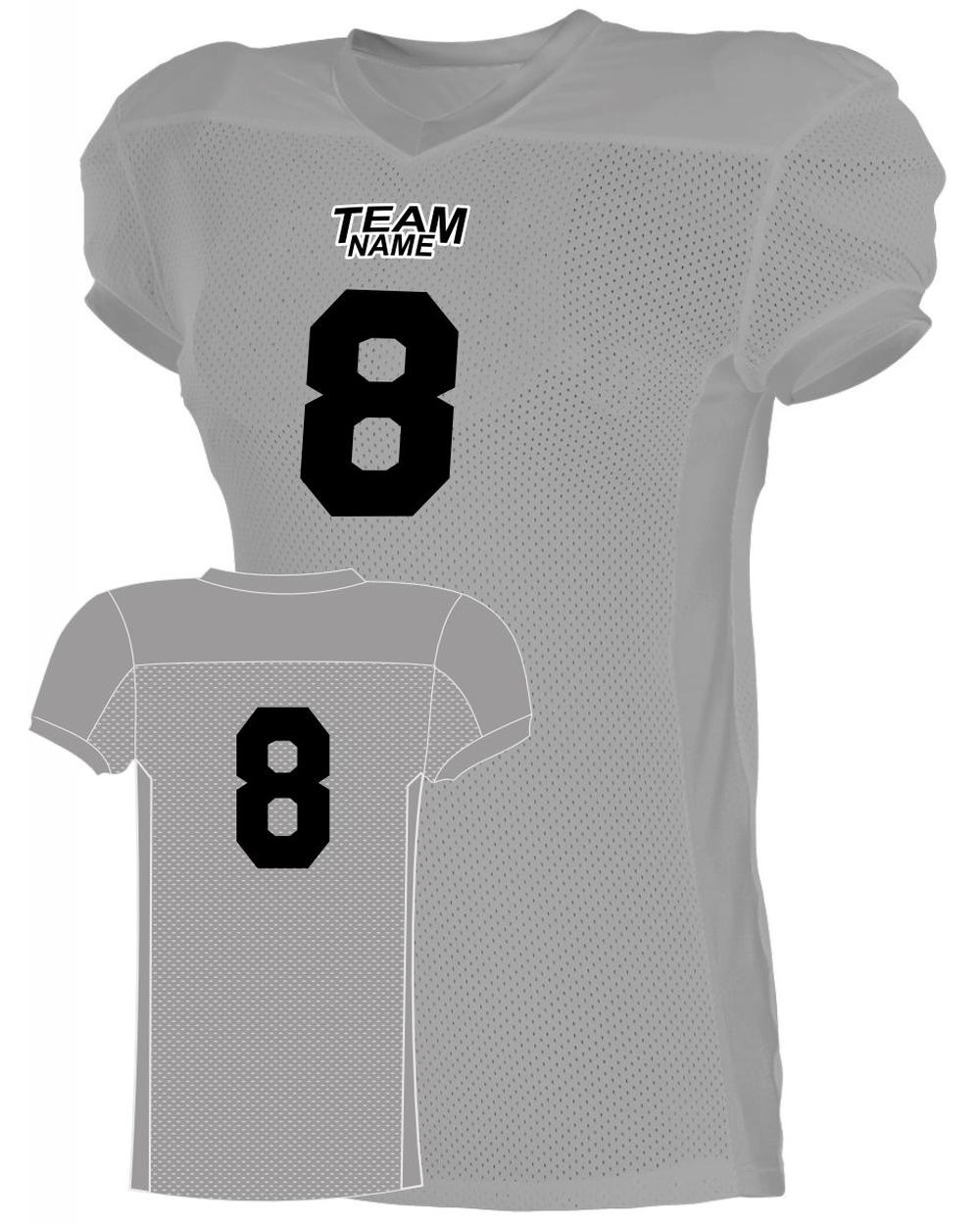 Alleson Youth Elusive Custom Football Jersey, color: Silver