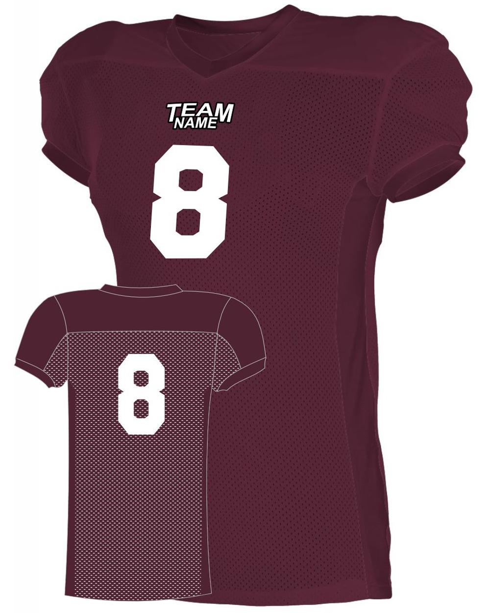 Alleson Youth Elusive Custom Football Jersey, color: Light Maroon