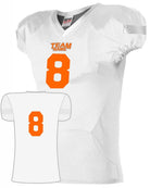 Alleson Pro Flex Cut Belt Length Custom Football Jersey, color: White