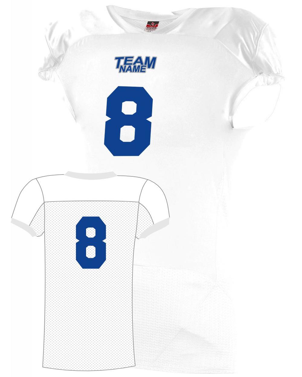 Alleson Men's Custom Football Jersey, color: White