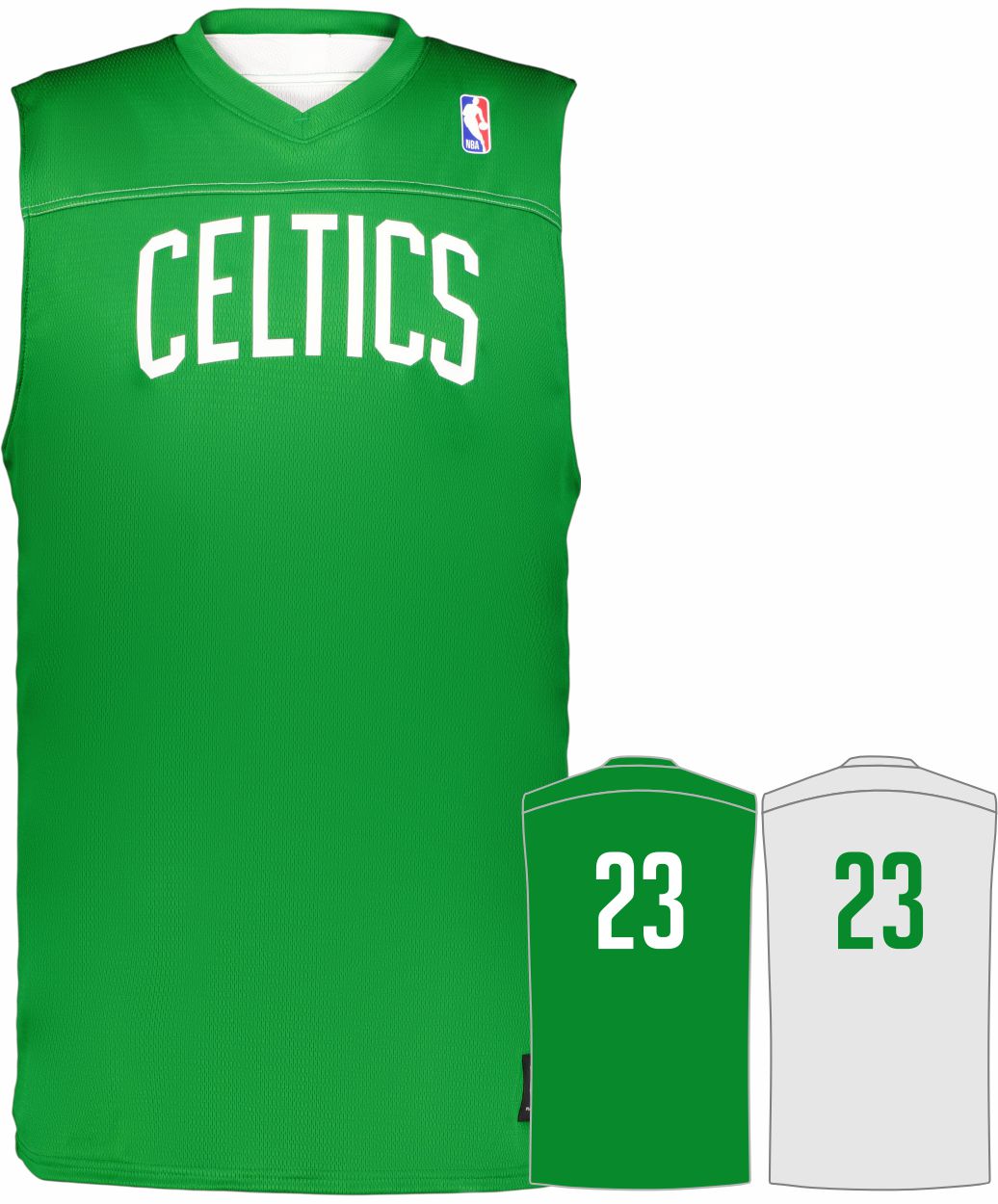 Alleson NBA Team Reversible Custom Basketball Jersey, color: NBA-Celtics