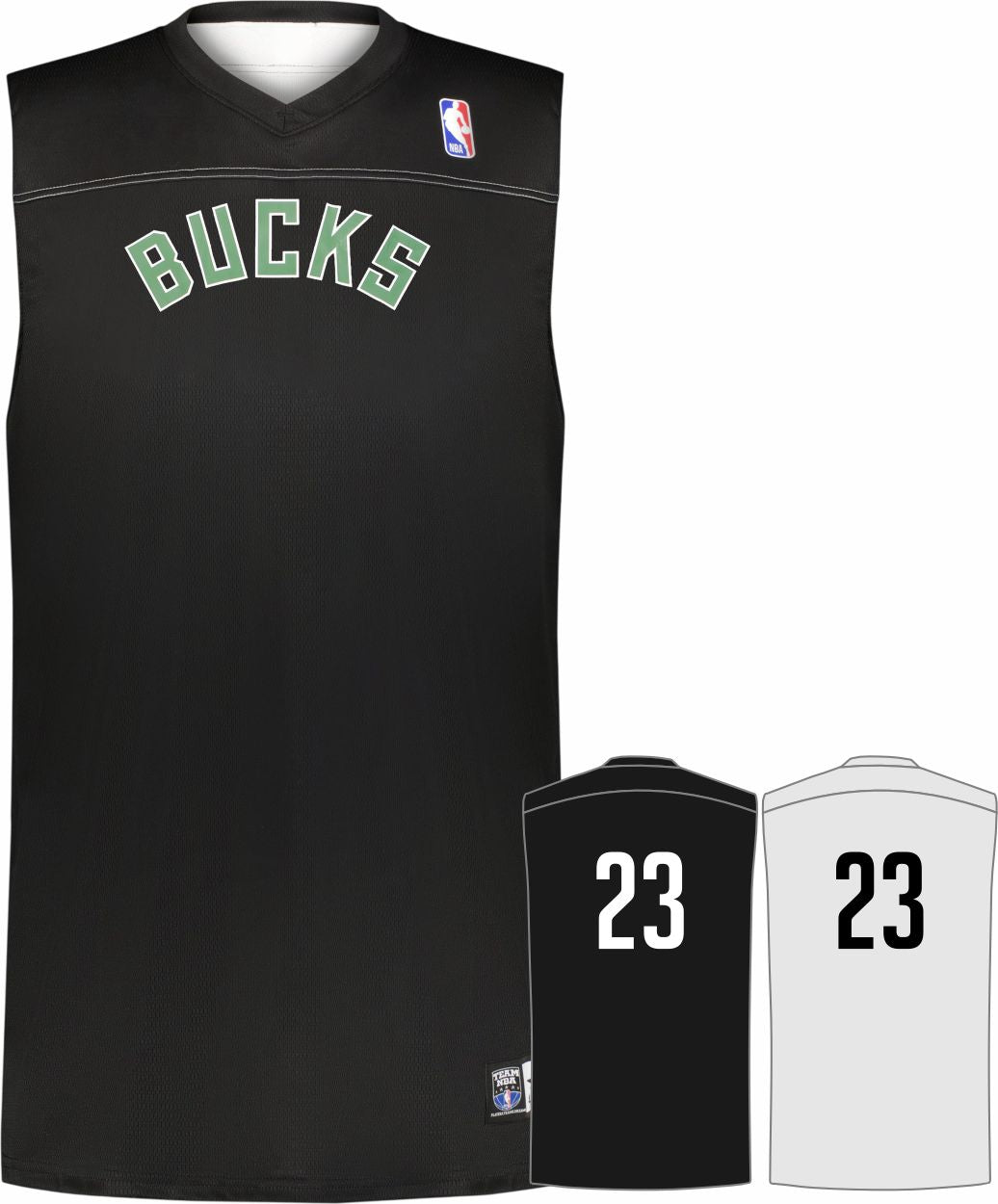 Alleson NBA Team Reversible Custom Basketball Jersey, color: NBA-Bucks
