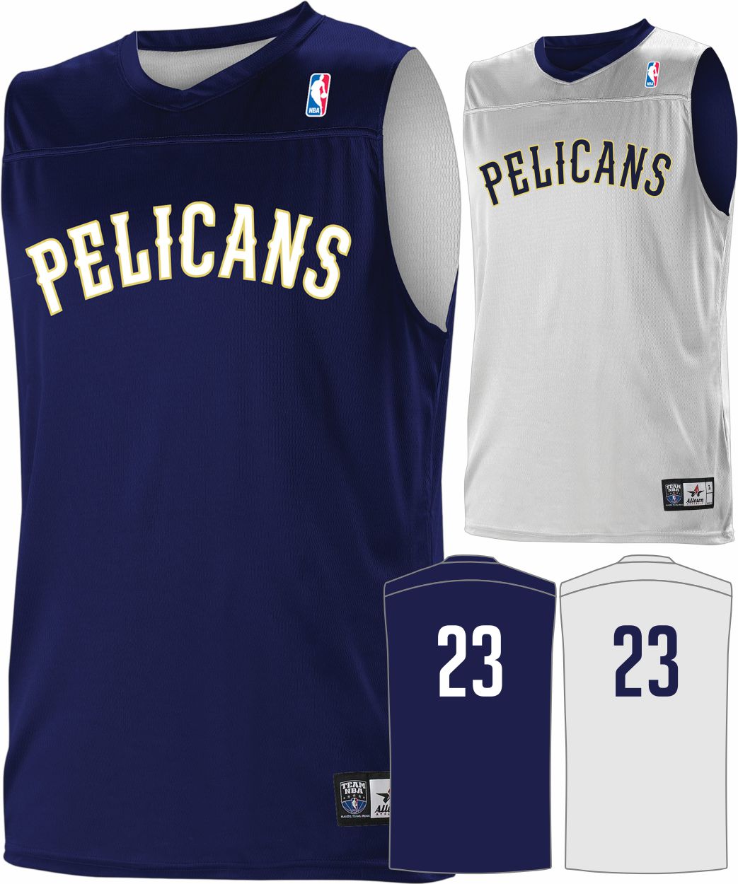 Alleson NBA Team Reversible Custom Basketball Jersey, color: NBA-Pelicans
