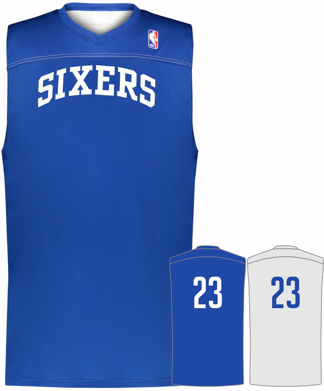 Alleson NBA Team Reversible Custom Basketball Jersey, color: NBA-76ers