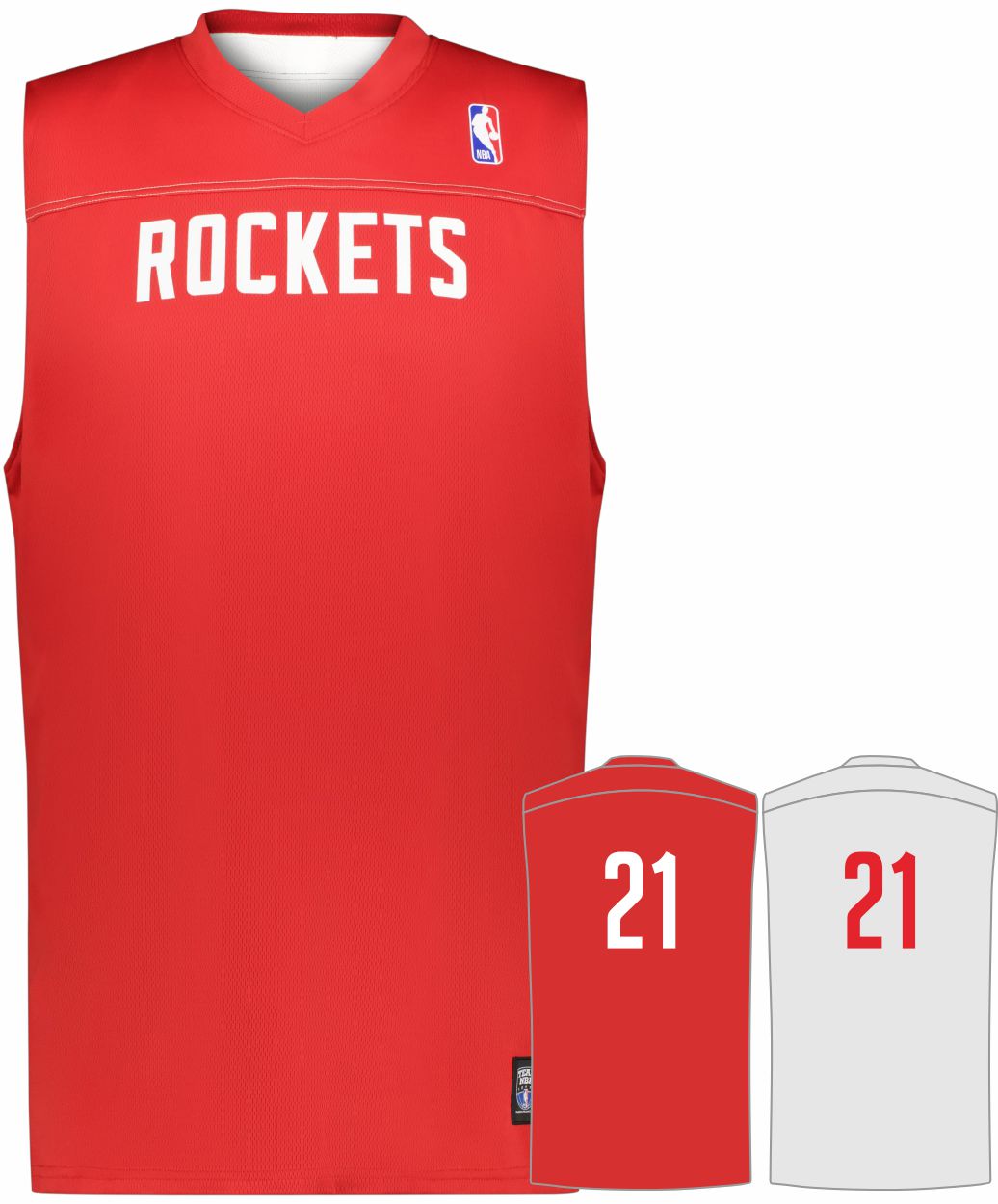 Alleson NBA Team Reversible Custom Basketball Jersey, color: NBA-Rockets
