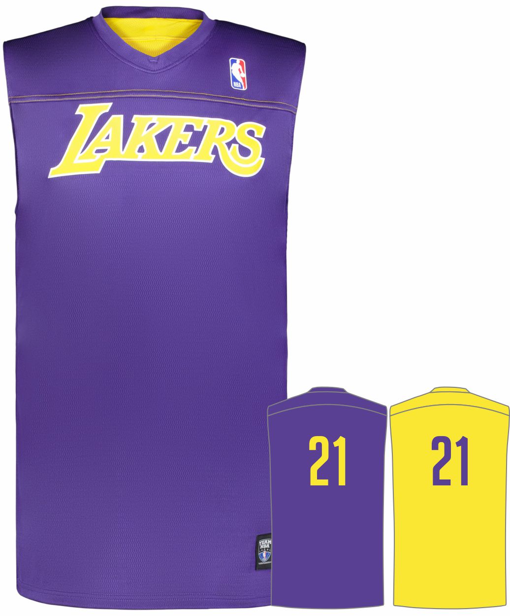 Alleson NBA Team Reversible Custom Basketball Jersey, color: NBA-Lakers