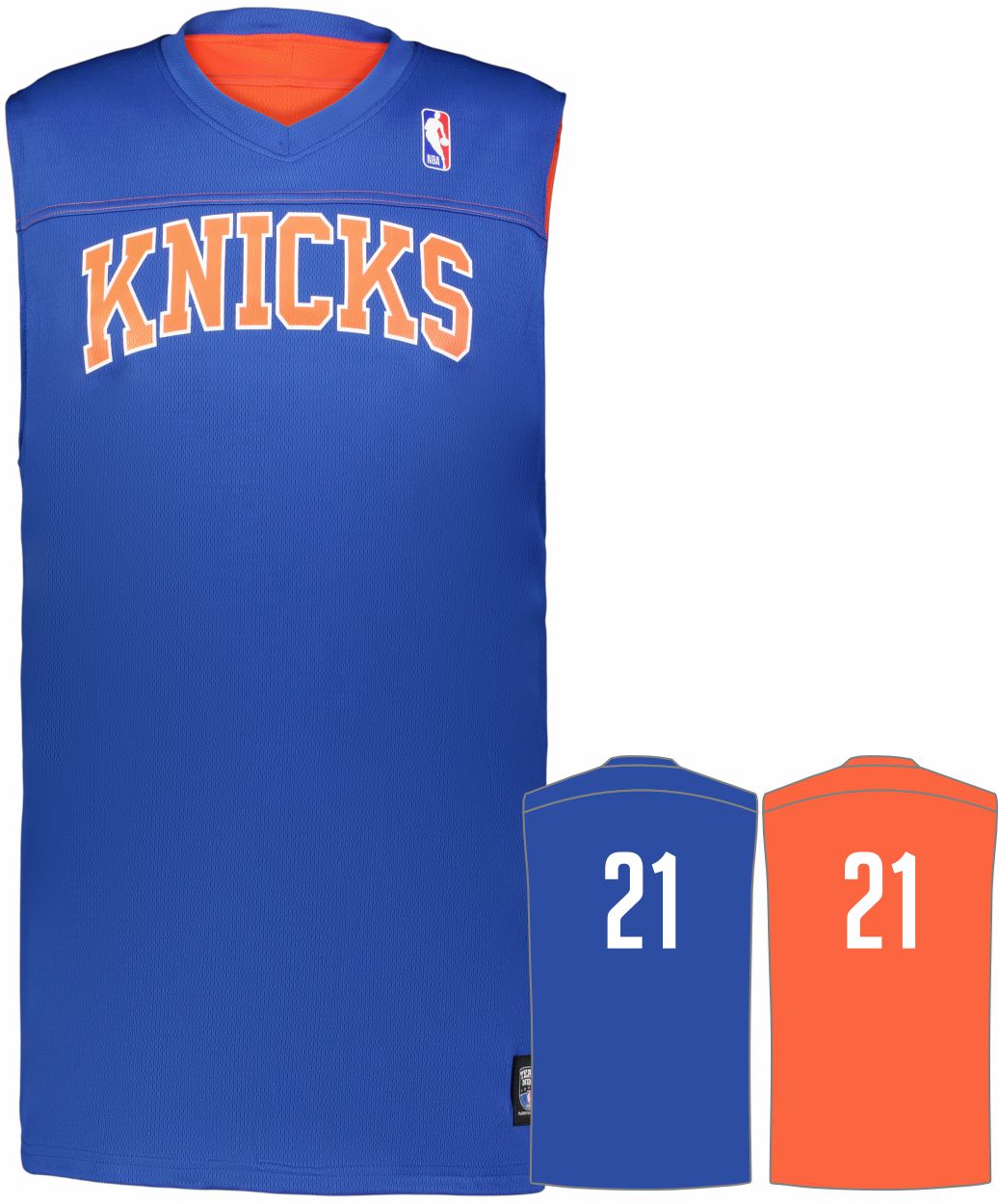 Alleson NBA Team Reversible Custom Basketball Jersey, color: NBA-Knicks