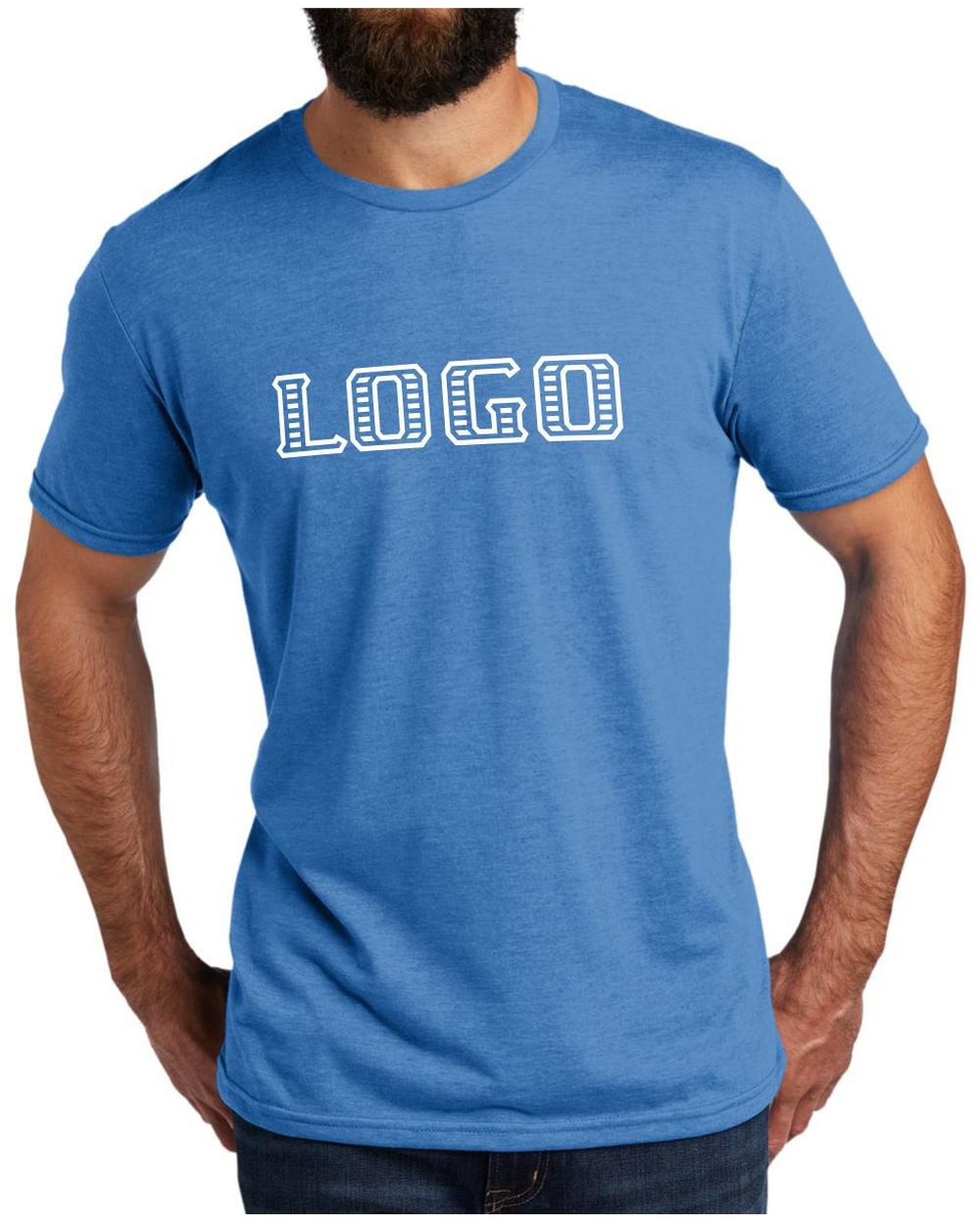 Allmade Tri-Blend S/S Custom T-Shirt, color: Azure Blue