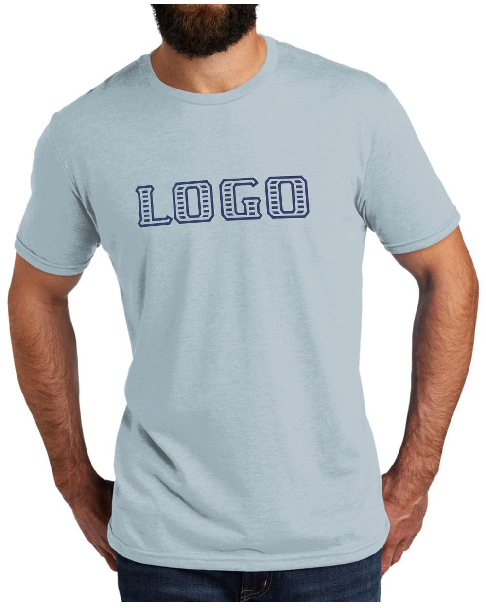 Allmade Men's Tri-Blend S/S Custom T-Shirt, color: I Like You Blue