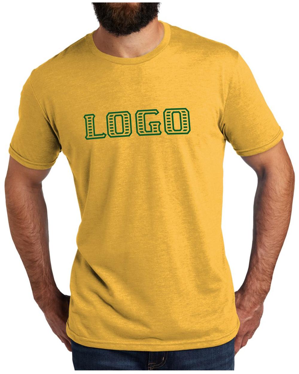 Allmade Men's Tri-Blend S/S Custom T-Shirt, color: Suncatcher Gold