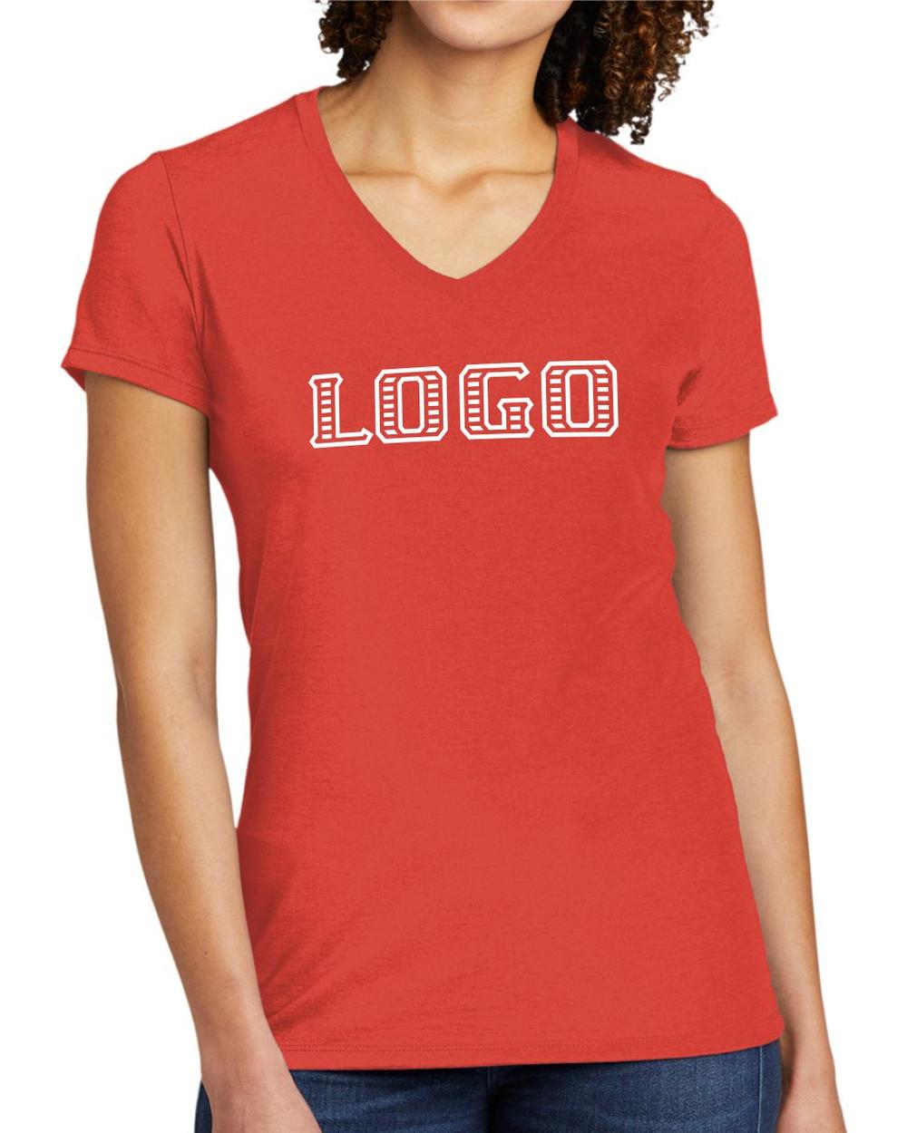 Allmade Women's Tri-Blend S/S V-Neck Custom T-Shirt, color: Desert Sun