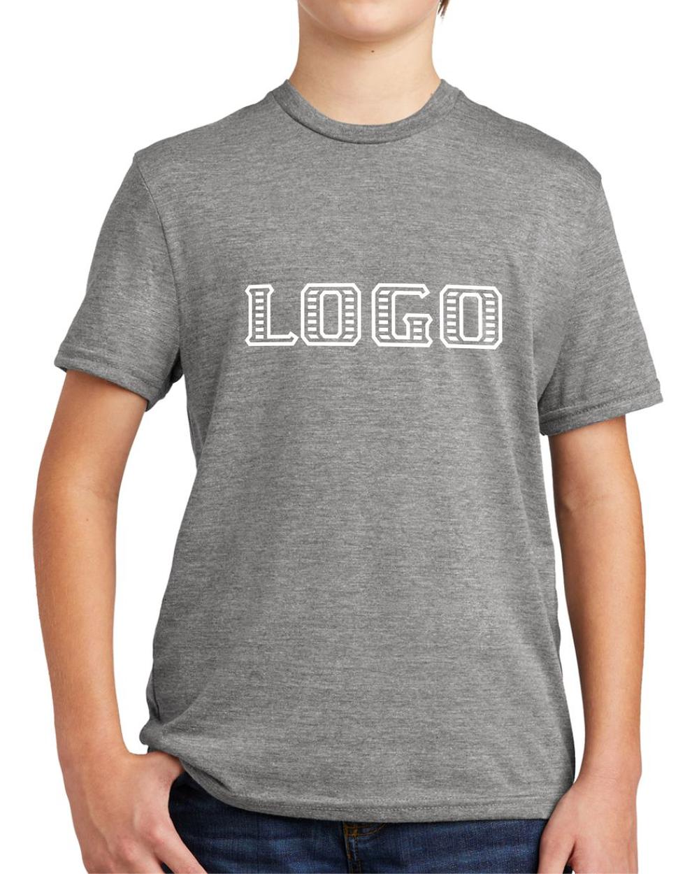 Allmade Youth Tri-Blend S/S Custom T-Shirt, color: Aluminum Grey