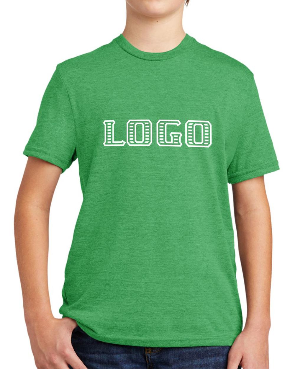 Allmade Youth Tri-Blend S/S Custom T-Shirt, color: Enviro Green