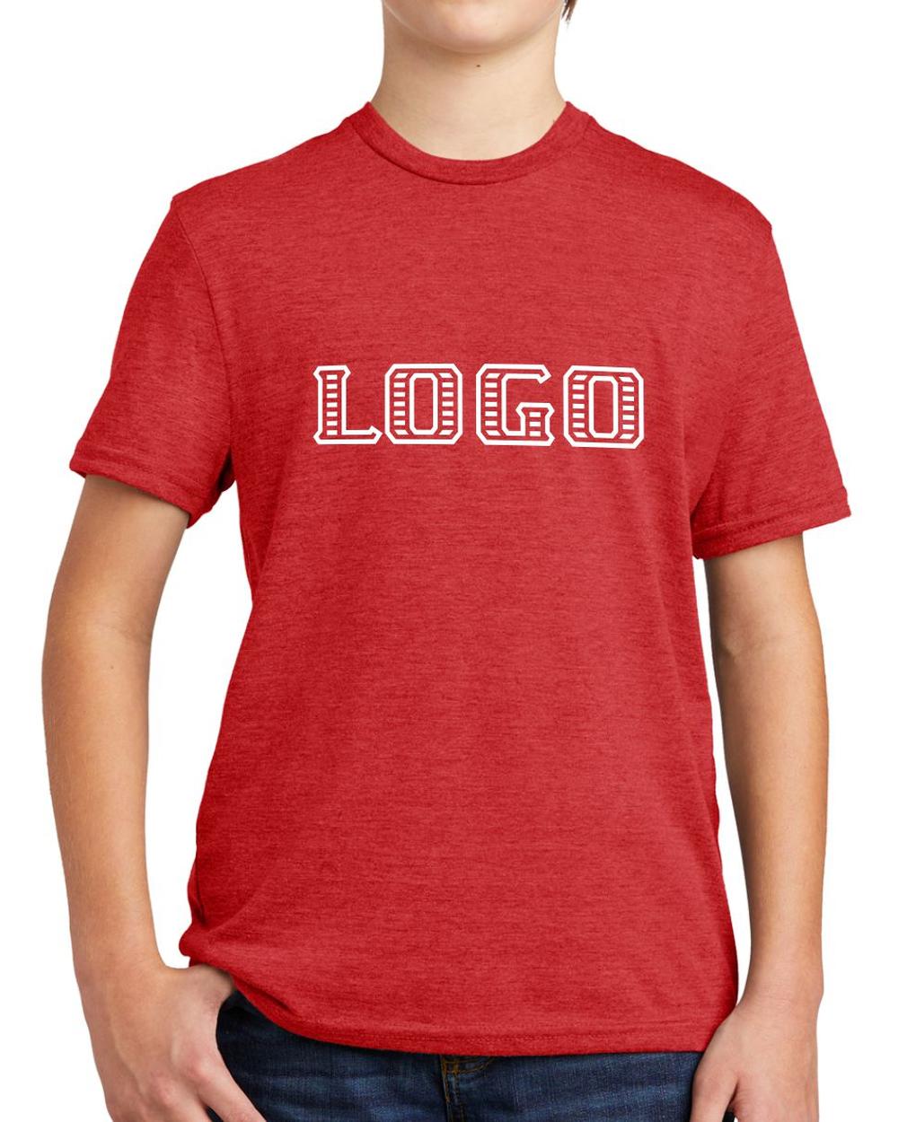 Allmade Youth Tri-Blend S/S Custom T-Shirt, color: Rise Up Red